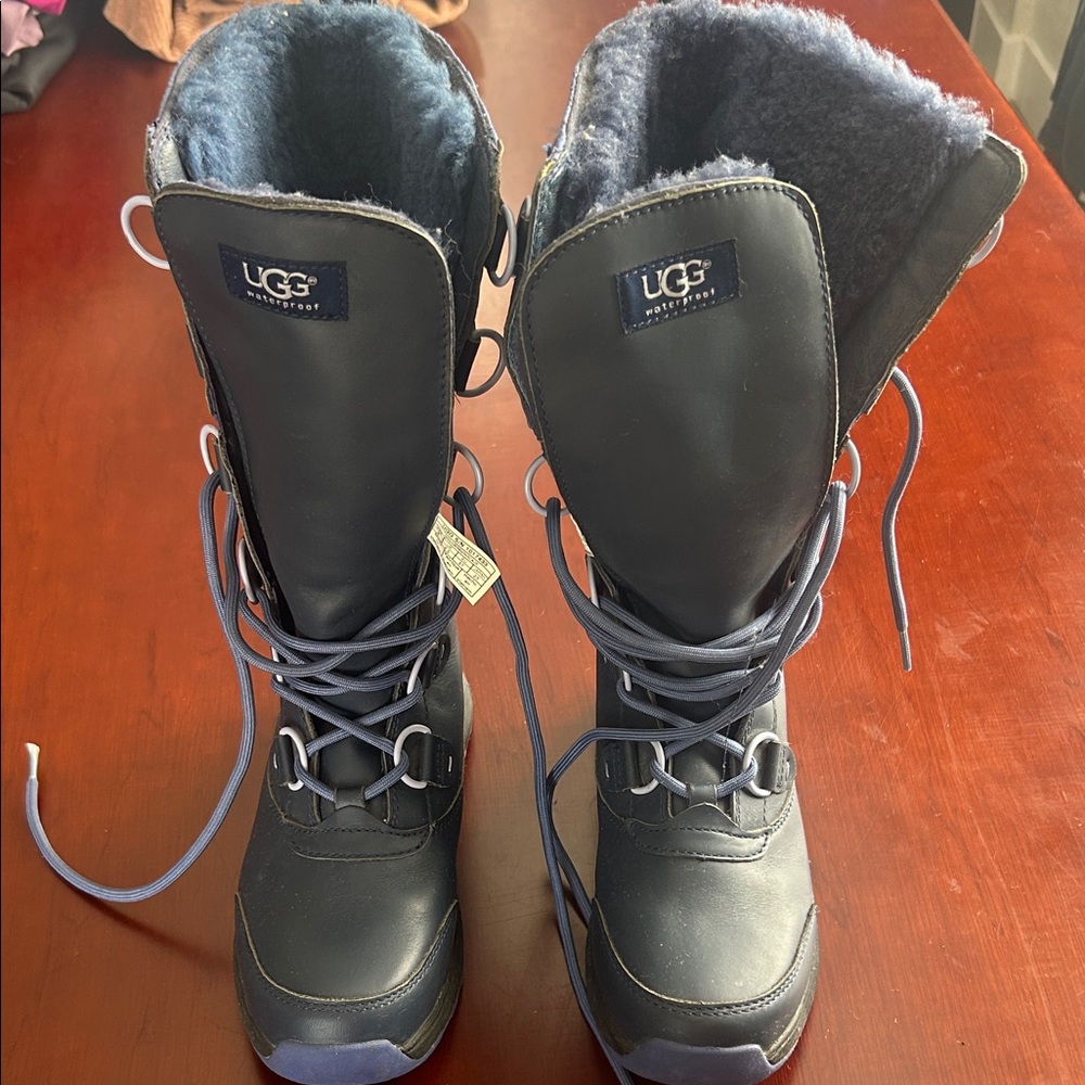 UGG Black and Navy Winter Boots